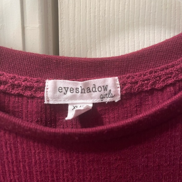 Eyeshadow t-shirt, size XL(16), color burgundy - Picture 3 of 4